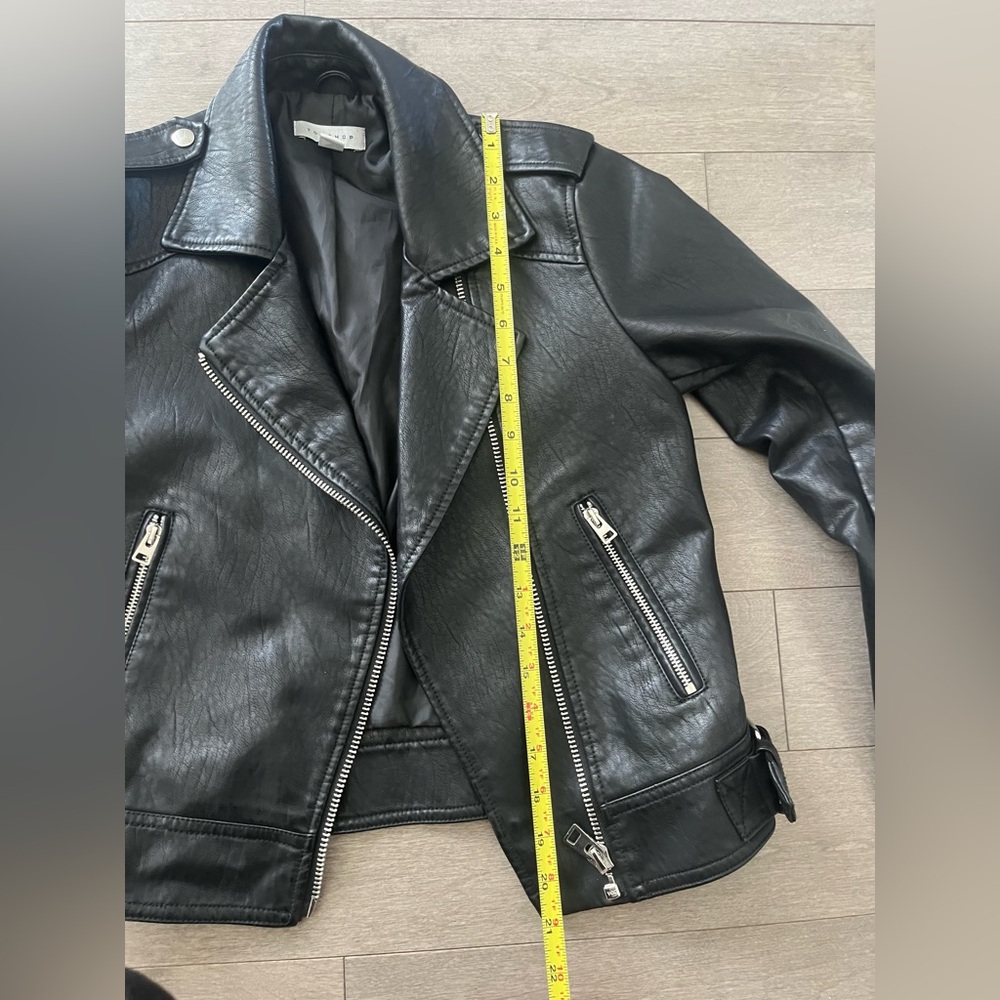 Topshop faux leather biker jacket - Picture 4 of 4